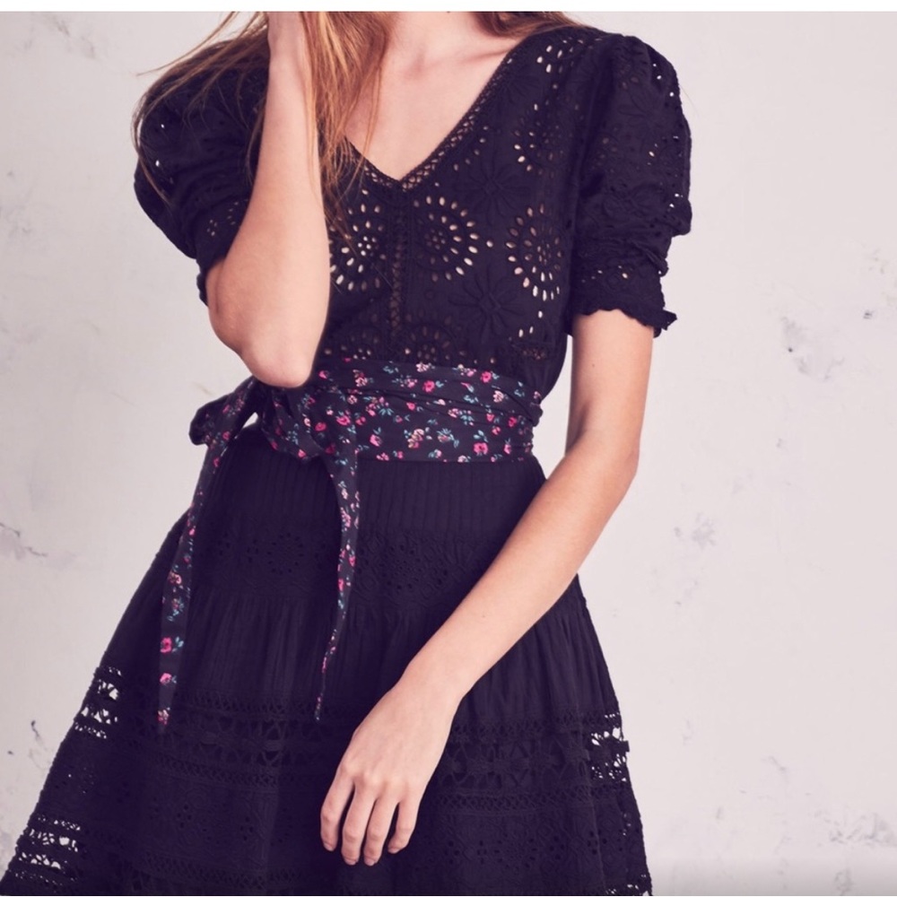 LoveshackFancy Paige Eyelet Dress Size 0
